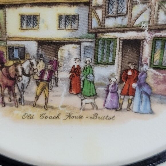 Brass Bone China Plate Wall Hanging - Picture 7 of 9